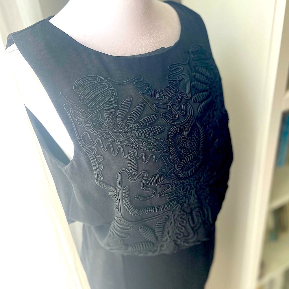Unique Detailed Little Black Dress